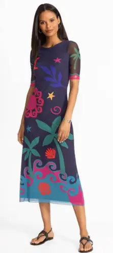 Johnny Was Jade by Astrid Mesh Midi Dress S NWT