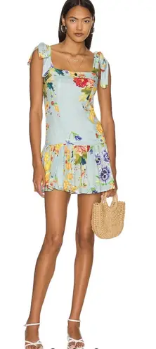 Agua Bendita  X REVOLVE Joaquina Dress in Blue Multicolor Floral size small bnwt thumbnail 1