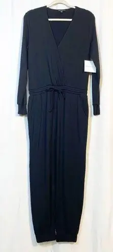 Beyond Yoga Cozy Fleece Long Sleeve Jumpsuit Black