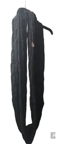 CC Infinity Scarf Knit Cable Chunky Winter Neck Warmer Snood Black