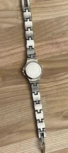 Caravelle by Bulova Ladies Watch Gold Silver Tone Bracelet White Dial Gold Hands