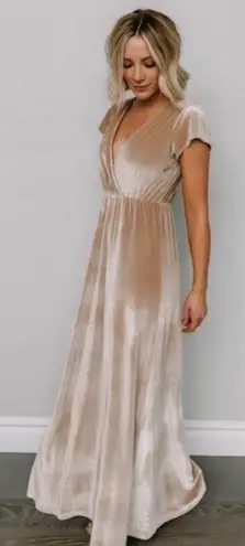 Baltic Born New Liza Champagne Velvet Maxi Dress 3X - XXXL