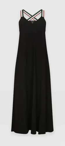 Saint + Sofia Black Organic Cotton Maxi Dress Women's Size 12 UK 16 EU XL