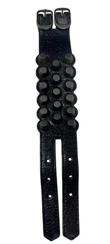 Balenciaga NEW Authentic Black Agneau Triple
Stud Leather Bracelet