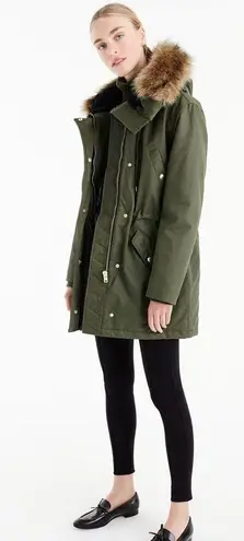 J.Crew Perfect Winter Parka With Faux Fur hood