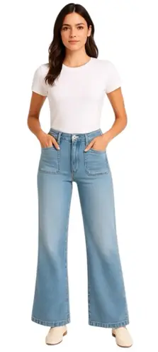 Jordache Women’s Wide-Leg Jeans – Size 8 – Light Wash Denim