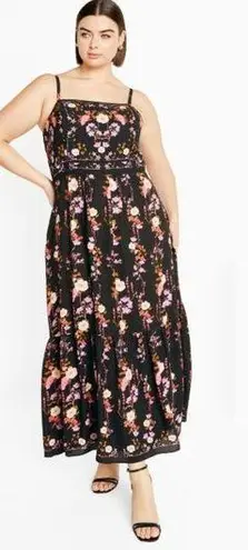 City Chic NWT Molly Floral Print Maxi Dress Size 24