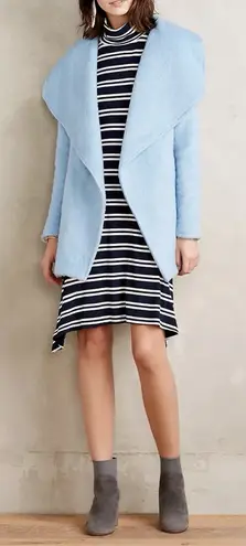 Maeve Anthropologie | striped turtleneck swing dress