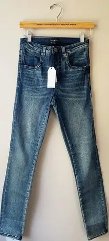 Universal Standard Seine High Rise Skinny Jeans 32 Inch - Distressed Blue NWT 2