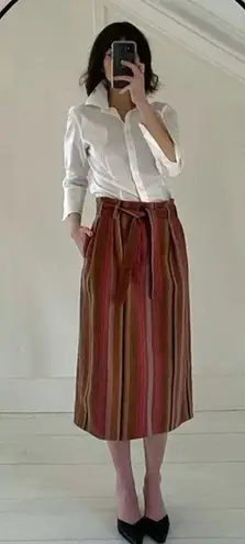 The Great The Trouser Belted Pencil Skirt in Bolero Stripe Size 3 Retail $295