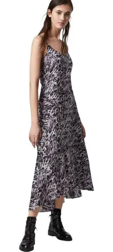 ALLSAINTS Essie ambient dress leopard print pale Small