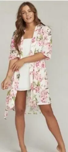 Show Me Your Mumu  Floral Short Sleeve Kimono Robe One Size Bridal