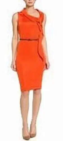 Max Mara Red Sleeveless Mirte Sheath Stretchy Cocktail Dress Size 10