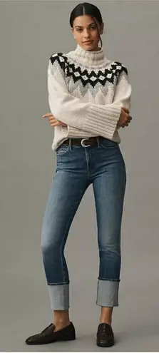 💕MOTHER💕 The High Waisted Pony Boy Ankle Jeans ~ Loafers and Lassos 28 NWT Blue