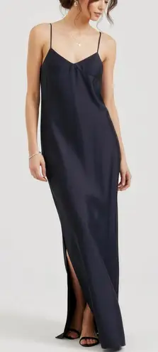 The Frankie Shop Dylana Sleeveless Slip Maxi Dress, Navy, Medium