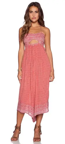 Free People  Bali Crystal Bay Romper Jumpsuit in Burnt Sunset Combo Size Small - Image 1