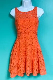 renley lace fit & flare dress bb dakota BB DAKOTA 'RENLEY' LACE FIT & FLARE BLACK DRESS sz 0