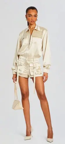 NWT Retrofete ROSANNA ROMPER in
Champagne Sz Large $498 Tan