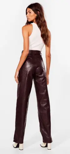 Nasty Gal Croc Embossed Pants