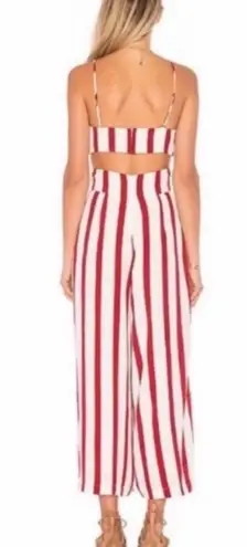 House of Harlow 1960 Red and White Striped Jumpsuit Size M
