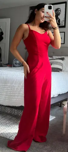 Francesca's Francesca’s Red Jumpsuit 