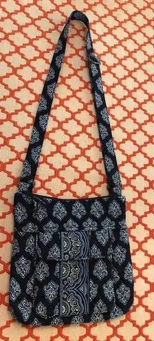 Vera Bradley Crossbody Bag Handbag Purse Calypso Blue Zipper Pocket Quilted