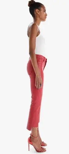 MOTHER THE INSIDER CROP STEP FRAY Seb Surf The Web Never A Dull Waxed Jeans Red Size 27