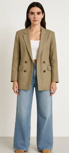 Emerson Fry Double Breasted Jacket Blazer Brown Size 6 Tan