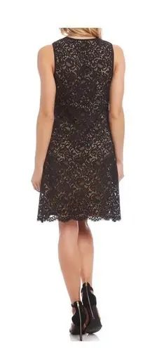 Karen Kane stretch Guipure lace dress. New