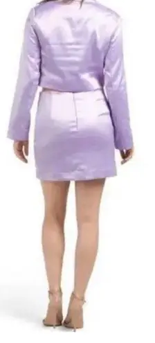 House of Harlow 1960 Satin Lilac Mini Skirt Size Medium Purple
