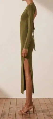 Shona joy ✨SALE Lyon Backless Midi Dress Olive Green Size S