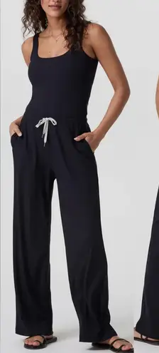 Vuori NEW Pose Scoop Tank sleeveless black ribbed Jumpsuit sz L
