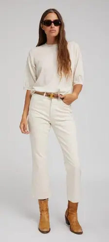 SPRWMN Ivory Crop Flare Denim Jeans Women’s Size 25 White