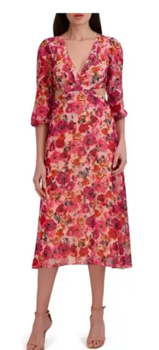 Julia Jordan Floral Cutout Midi Dress Size 10