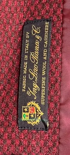 Fleurette • Loro Piana wool & cashmere coat double breasted car rust red maroon Size 14