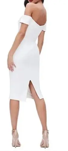 Dress the Population NWOT Bailey Off the Shoulder Dress white sz XXL