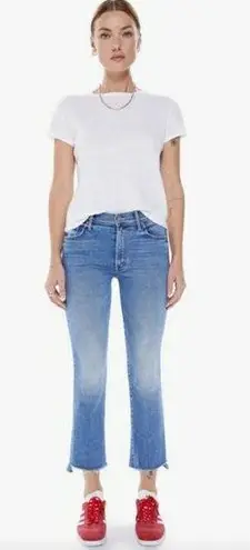 💕MOTHER💕 The Insider Crop Step Fray Jeans ~ Juicin' 34 NWT Blue