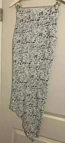 Frank & Eileen Asymmetrical Skirt Tee Lab XS Limited Edition Love Print White