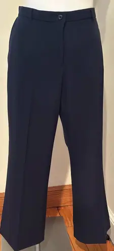Studio Works Navy Blue Straight Wide Leg. Short Length Dress Pants Sz 12