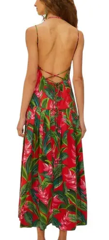 Farm Rio Red Dream Garden Maxi Dress