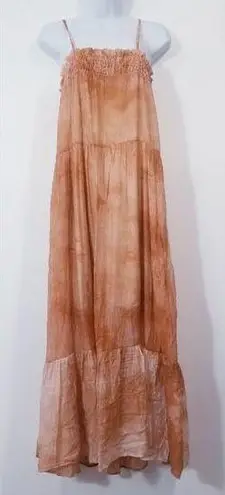 TALULAH Tie-Dye Smocked Tiered Maxi Dress