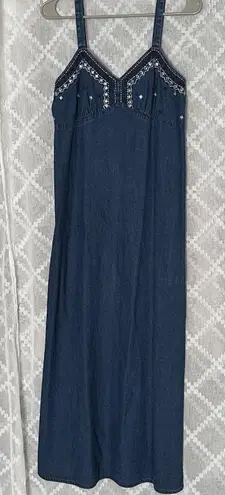 Jean Dress 6 8 Maxi Western Modest Trad Wife Country Prairie Cottagecore Blue