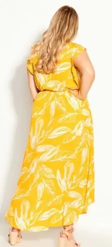 City Chic Maxi Dress 22 Fall Plus Size Long Dress Boho Plus Tropical Dress XL