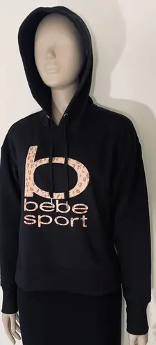 Bebe Hooded Leopard Logo Sweatshirt NWT!