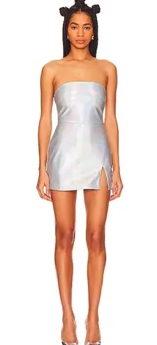 AFRM & Revolve Braylon Mini Dress in Iridescent, size XS Silver