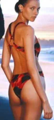 ALT Juno One Piece Swimsuit in Fiamma Red Crossover Cutout Women’s Size XS New