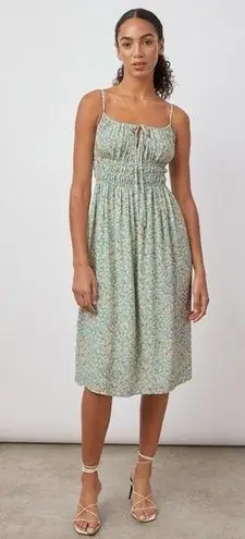 Rails Dainty Octavia Dress Green Summer Meadow Midi Dress Size XS NWT Sundress
