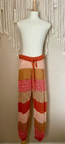 Free People Golden Hour Crochet Top & Matching Pants Set XS