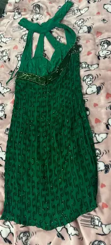 Vintage Emerald Green Dress Size M