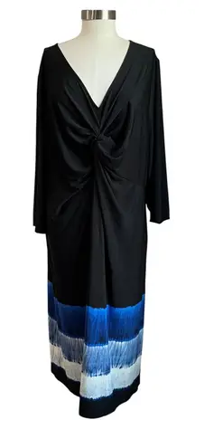 Catherines Plus Size Black Twist-Knot A-Lane Dress 3X, 26/28W